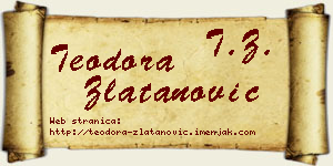 Teodora Zlatanović vizit kartica